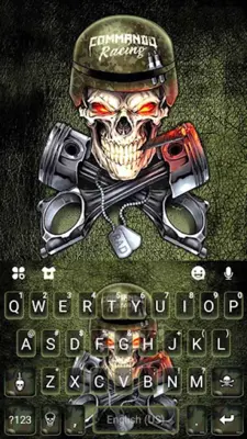 Skull Soldier Keyboard Theme android App screenshot 0