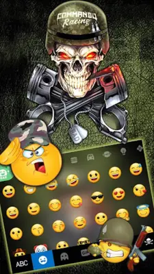 Skull Soldier Keyboard Theme android App screenshot 2