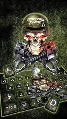 Skull Soldier Keyboard Theme android App screenshot 3